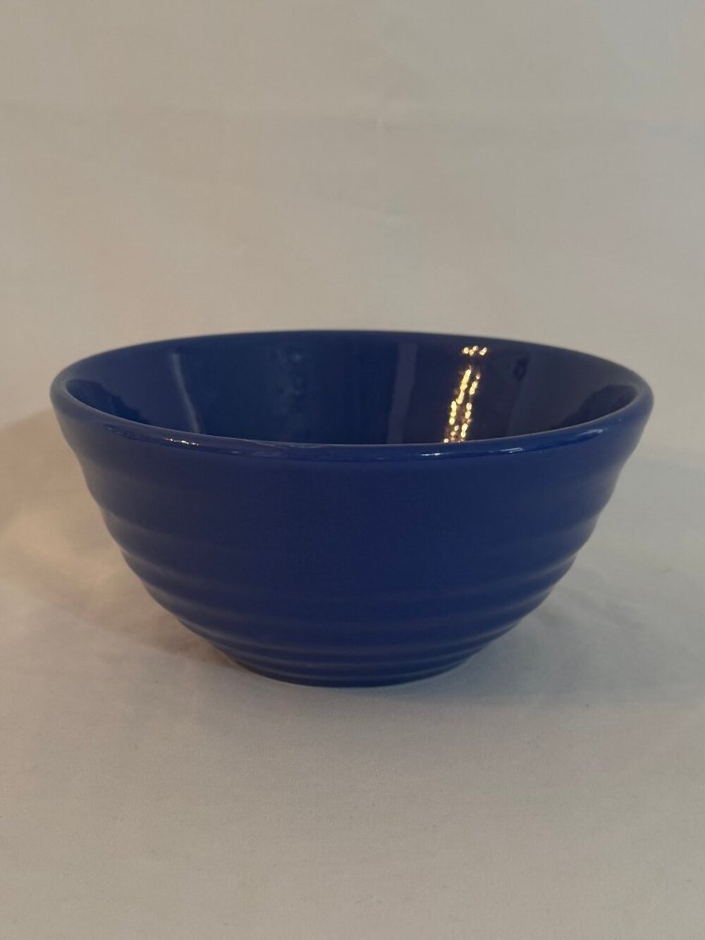 Vintage Bauer Mixing Bowl #24 Cobalt Blue Ringware 7.25" Tall Farmhouse # 4111